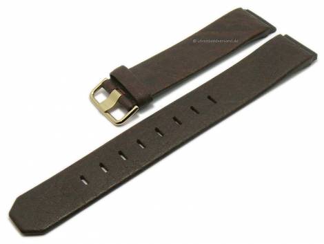 Replacement watch strap JACOB JENSEN 19mm dark brown leather special lug ends for 845 Dimension - Bild vergrern 