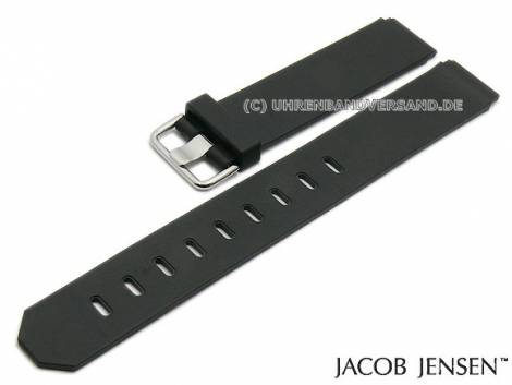 Replacement watch strap JACOB JENSEN 17mm black caoutchouc special lug ends for 750, 760 New series - Bild vergr��ern 