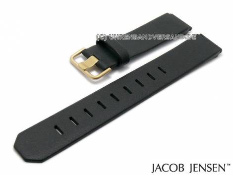 Replacement strap JACOB JENSEN 18mm black leather for 863, 883 Dimension Series - Bild vergr��ern 