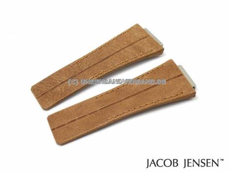 Replacement watch strap JACOB JENSEN brown leather special lug ends for Icon Series 233 - Bild vergr��ern 