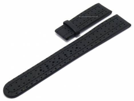 Replacement watch strap JUNGHANS 20mm black leather structured surface for 030/2012, 030/2011 etc. - Bild vergrern 