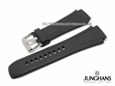 Replacement watch strap JUNGHANS black rubber special lug ends for 026/2801 Mega 1000 etc. - Bild vergr��ern 