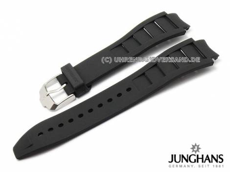 Replacement watch strap JUNGHANS black rubber special lug ends for Spektrum 018/1122 etc. - Bild vergrern 