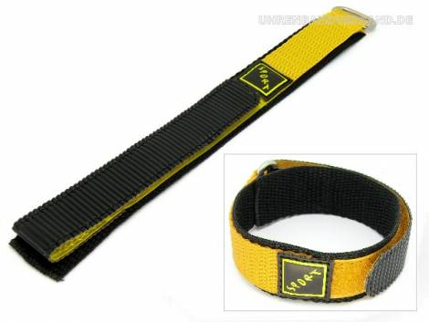 Watch band 20mm yellow hook and loop - Bild vergr��ern 