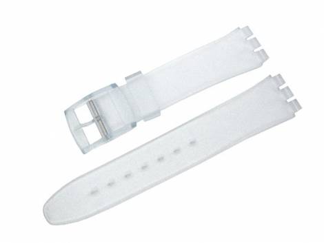 Watch band for Swatch 17mm transparent synthetic smooth surface - Bild vergr��ern 