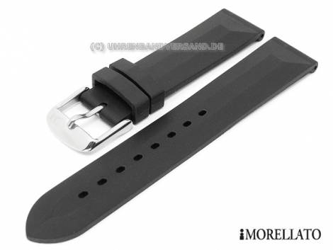 Watch strap 18mm black silicone waterproof by MORELLATO - Bild vergr��ern 