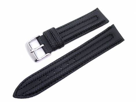 Watch band 18mm black by Herzog -Sport- waterproof - Bild vergr��ern 