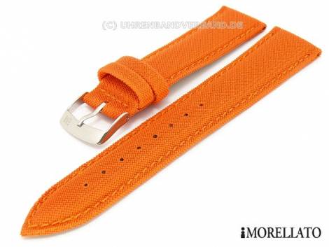 Watch strap 22mm orange -Techno- textile look stitched by MORELLATO - Bild vergr��ern 