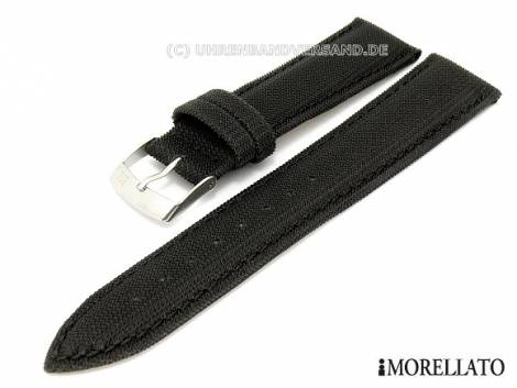 Watch strap 20mm black -Techno- textile look stitched by MORELLATO - Bild vergr��ern 