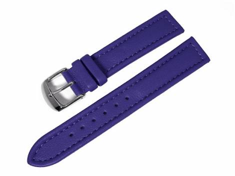 Watch band 18mm blue lorica/leather smooth surface casual design Original Marburger - Bild vergr��ern 