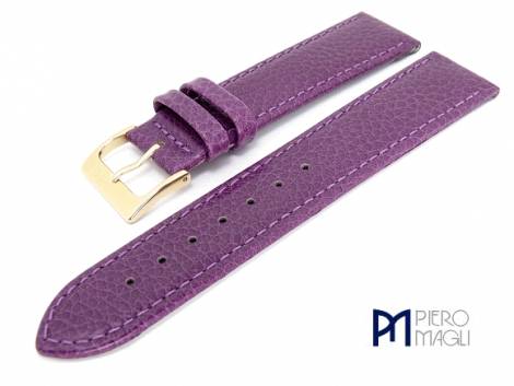 Watch band -Femina- 20mm purple grained surface robust by Piero Magli (width of buckle 18 mm) - Bild vergr��ern 