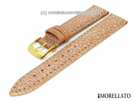Watch strap 20mm brown -Cinghiale- fine mottled soft by MORELLATO - Bild vergr��ern 