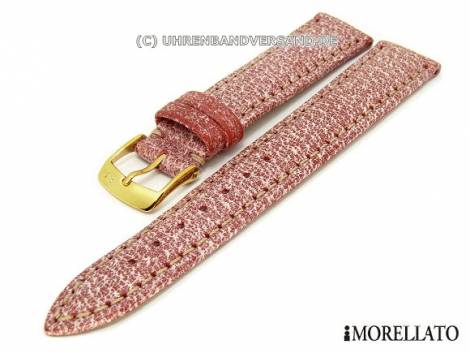 Watch strap 18mm red -Cinghiale- fine mottled soft by MORELLATO (width of buckle 16 mm) - Bild vergr��ern 