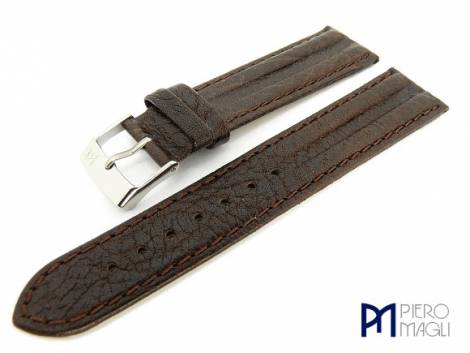 Watch band -Bisonte- 20mm dark brown genuine buffalo by Piero Magli (width of buckle 18 mm) - Bild vergr��ern 