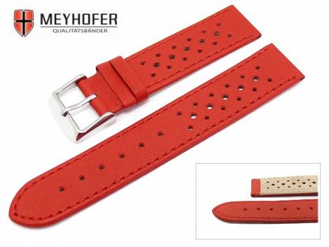 Watch band -Imola- 18mm red Racing Design  by MEYHOFER (width of buckle 18 mm) - Bild vergr��ern 
