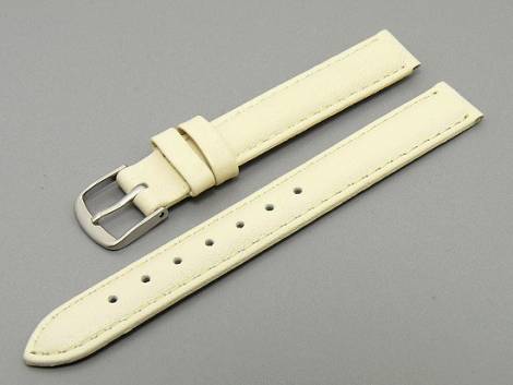 Watch band XL 12mm creme smooth surface (width of buckle 12 mm) - Bild vergr��ern 