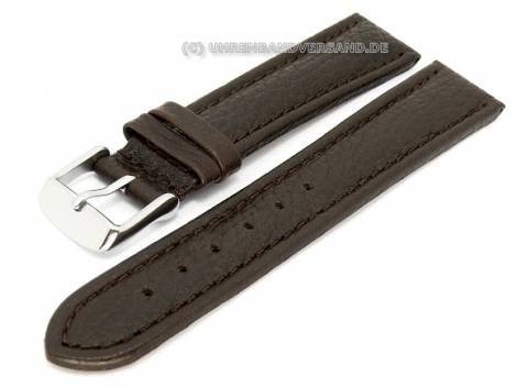 Watch band 24mm dark brown grained surface (width of buckle 22 mm) - Bild vergr��ern 