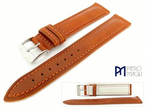 Watch band -English Calf- 18mm brown smooth surface by Piero Magli (width of buckle 16 mm) - Bild vergr��ern 