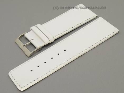 Watch band 40mm white smooth surface (width of buckle 38 mm) - Bild vergr��ern 