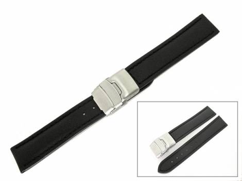 Watch band 22mm deployant clasp black (width of clasp 20 mm) - Bild vergr��ern 