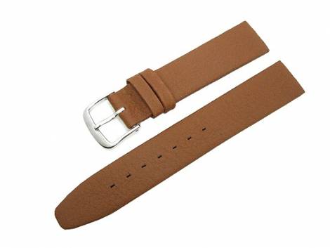 Watch band 18mm brown natural shrunken leather - Bild vergr��ern 