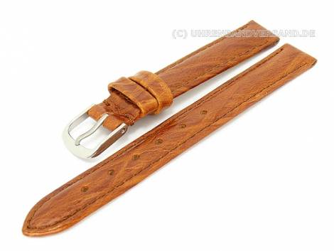 Watch band leather 14mm brown elegant grain glossy (width of buckle 12 mm) - Bild vergr��ern 