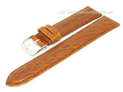 Watch band leather 16mm brown elegant grain glossy (width of buckle 16 mm) - Bild vergr��ern 