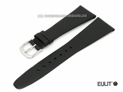 Watch band 24mm black EULIT -Natina Clip- open end smooth surface (width of buckle 14 mm) - Bild vergrern 