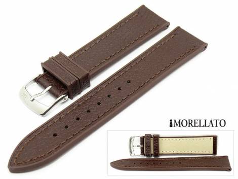Watch strap 20mm dark brown -Surf- leather/silicone grained surface by MORELLATO - Bild vergr��ern 