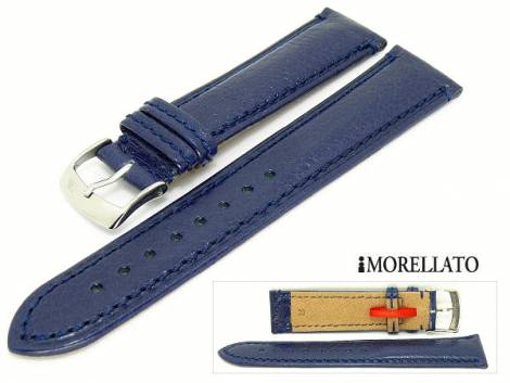 Watch strap 16mm dark blue -Cuoio Crystal- grained surface soft slightly glossy by MORELLATO - Bild vergr��ern 