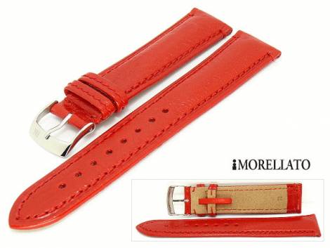 Watch strap 20mm red -Cuoio Crystal- grained surface soft slightly glossy by MORELLATO - Bild vergr��ern 