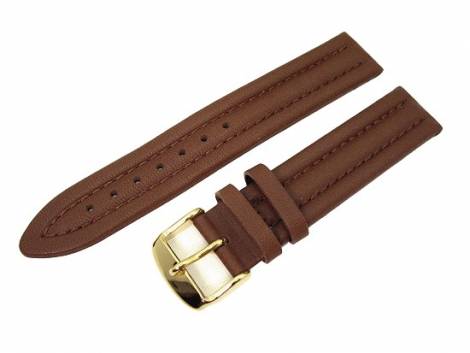 Watch band 18mm brown smooth surface padded and raised Original Marburger - Bild vergr��ern 