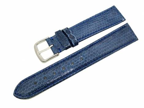 Watch band 18mm blue genuine snake - Bild vergr��ern 