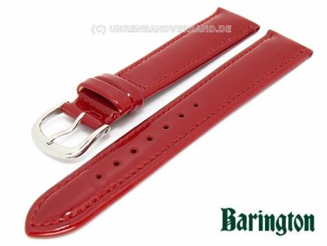 Watch band 16mm red Barington patent leather glossy (width of buckle 14 mm) - Bild vergr��ern 