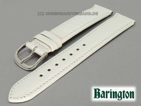 Watch band 16mm white Barington patent leather glossy (width of buckle 14 mm) - Bild vergr��ern 