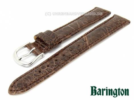Watch band 12mm dark brown by Barington genuine ostrich leg (width of buckle 10 mm) - Bild vergr��ern 