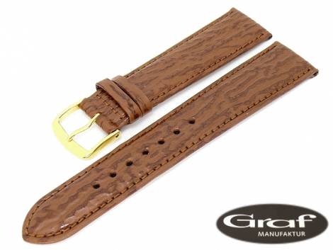 Watch band -Ocean- 16mm brown genuine shark by Graf (width of buckle 16 mm) - Bild vergr��ern 