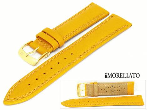 Watch strap 20mm yellow -Wellness Breeze- leather grained surface breathable by MORELLATO - Bild vergr��ern 