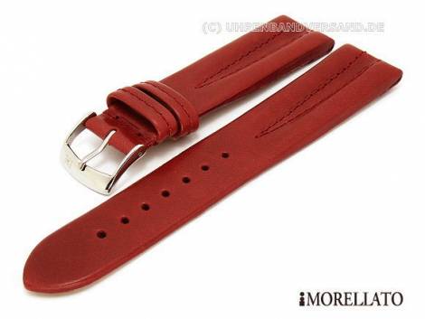 Watch strap -Monet Anticato- 18mm red genuine leather special design smooth surface by MORELLATO - Bild vergr��ern 