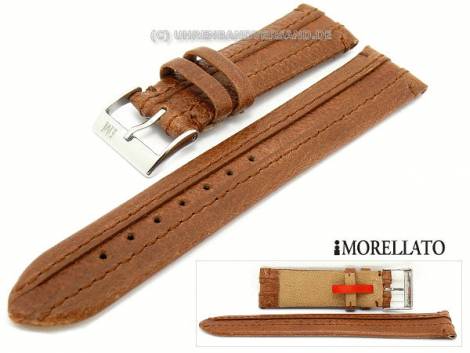 Watch strap 18mm brown -Bufalo- grained surface striking design by MORELLATO - Bild vergr��ern 