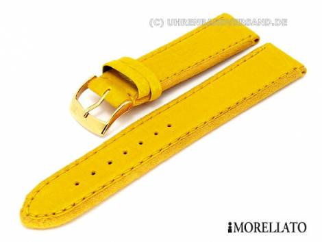 Watch strap -Gauguin- 20mm yellow steer leather grained surface by MORELLATO - Bild vergr��ern 