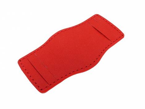 Leather pad 20-24mm red stitched - Bild vergr��ern 