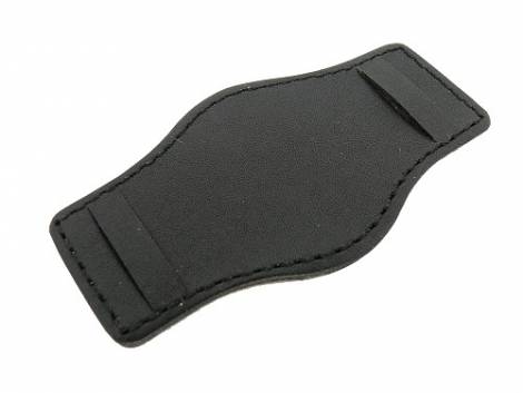 Leather pad 16-18mm black stitched - Bild vergrern 