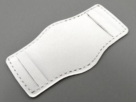 Leather pad 20-24mm white stitched - Bild vergr��ern 