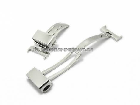 Flip clasp (FlKFS-351) 18mm stainless steel polished with push button release - Bild vergr��ern 