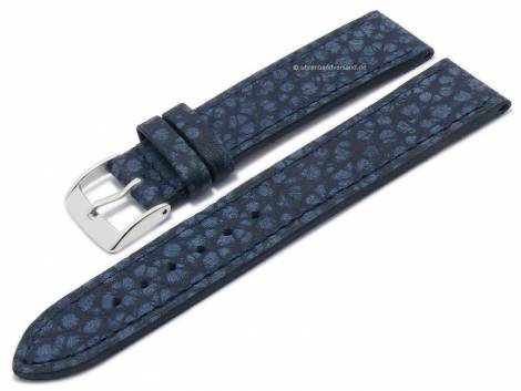 Deluxe watch strap -Pamplona- 17mm upper leather sanded by hand blue by LIC Atelier (width of buckle 14 mm) - Bild vergr��ern 