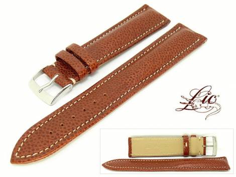 Watch strap -Veau Special- 20mm brown special graining from Lic (width of buckle 18 mm) - Bild vergr��ern 