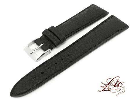 Watch strap -Buffle- 18mm black genuine buffalo grained surface from Lic (width of buckle 16 mm) - Bild vergr��ern 