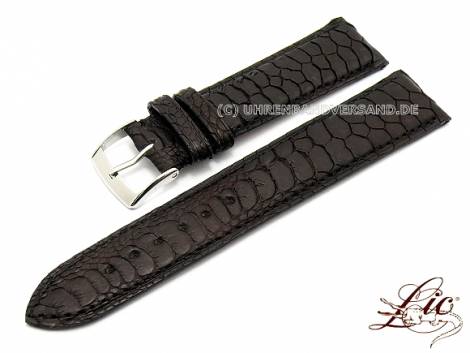 Watch strap -Coq- 22mm black chicken leg from Lic (width of buckle 20 mm)  - Bild vergr��ern 