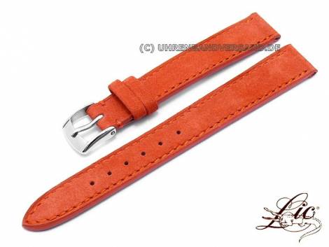 Watch strap -Buffle Noble- 12mm orange genuine buffalo leather from Lic (width of buckle 10 mm) - Bild vergr��ern 